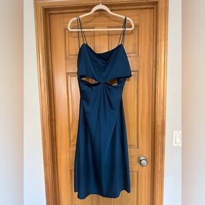 Abercrombie cutout satin midi dress
